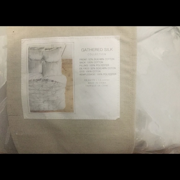 Anthropologie Gathered Silk Standard Shams NIP - Picture 7 of 8